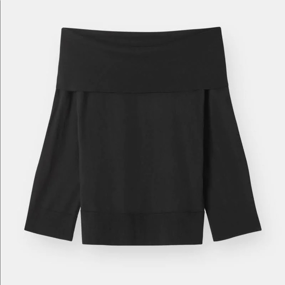 THE OFF SHOULDER TOP - BLACK